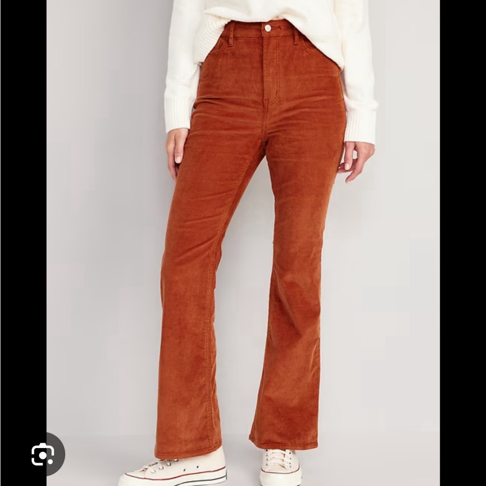 8 Tall Old Navy Corduroy Flare Pants - Rust